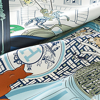 【Threetimes】 Caribe scarf 2色 Botanica Grafica double face scarf 90 | Hermès Mainland China